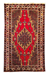 #2382 Afghani Turkoman Kazak wool on cottonbase